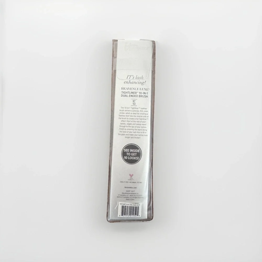 IT Cosmetics Tightliner Brush Unisex OS Silver NEW Dual Ended Eyeliner No 13